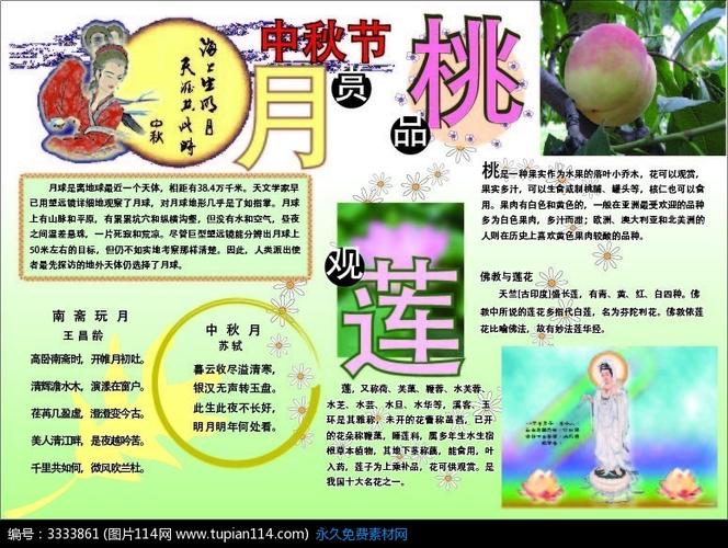 中秋节手抄报画种子小学生手抄报