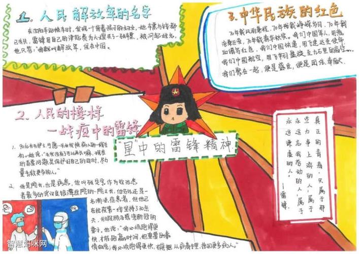 小学生学雷锋手抄报绘画作品