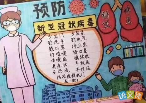 语文迷 手抄报 防控疫情小学三年级手抄报  新型冠状病毒这名词一经