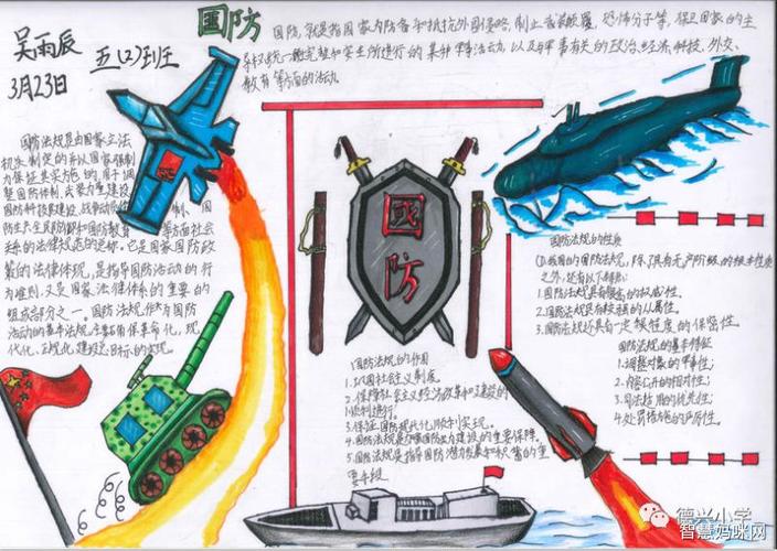 国防教育手抄报图片