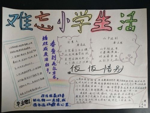 城关小学六年级八班难忘的小学生活手抄报展示