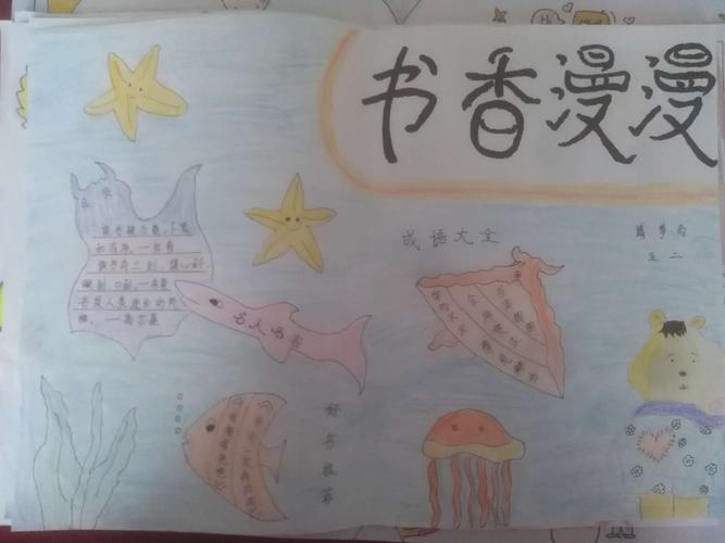 人生因阅读而精彩 汤阴县任固镇岳儿寨中心小学读书活动之手抄报