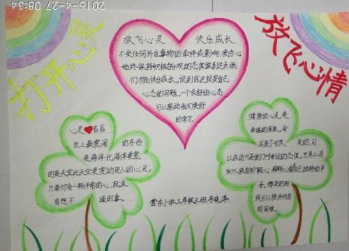 小学一年级关于心理健康的手抄报 心理健康手抄报