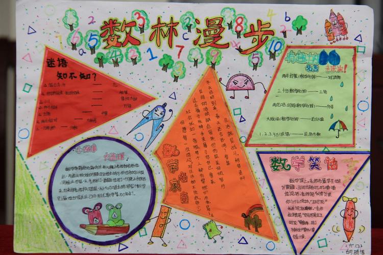 毛坝小学六二班学生数学手抄报展示