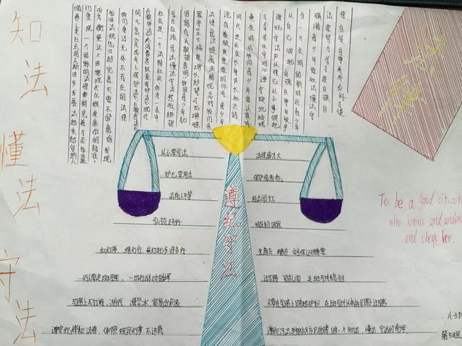 知法懂法守法手抄报知法懂法守法手抄报图片