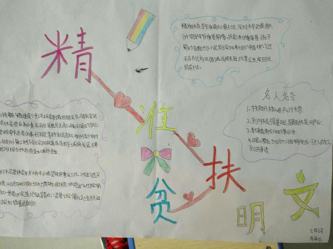 脱贫攻坚小学生手抄报 小学生手抄报-蒲城教育文学网大班班精准扶贫手