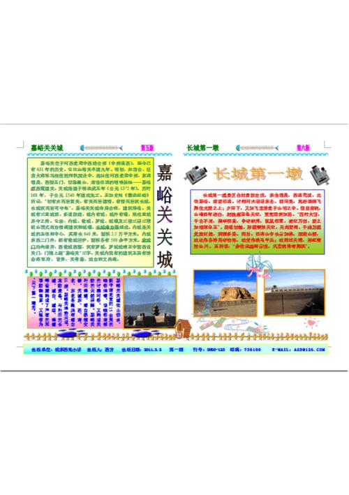 嘉峪关旅游手抄报合集.pdf 5页