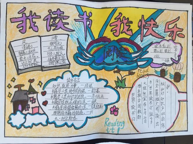 漳浦县大南坂学校小学部开展我读书 我快乐手抄报评比