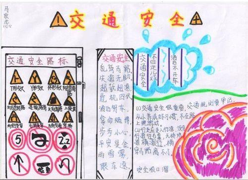 小学四年级交通安全手抄报内容图片设计