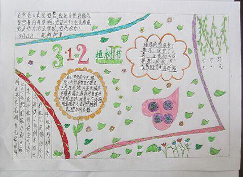 植树节手抄报小学生