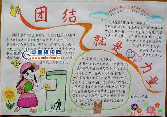 团结就是力量手抄报版面设计图小学生手抄报