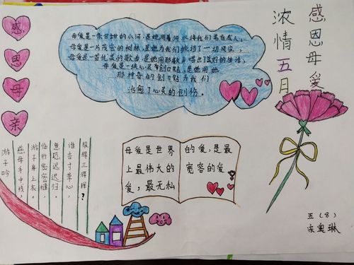 幸福南小浓情五月 感恩母爱南府店中心小学母亲节手抄报特辑