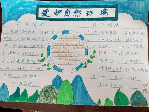 《保护环境手抄报》 乌审旗第二实验小学五5班刘倩