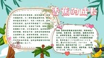 香蕉成长记录学生作业小报手抄报植物