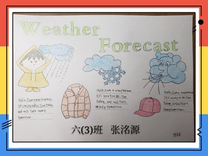 停课不停学第六周任务是绘制天气预报的手抄报并录制视频进行天气