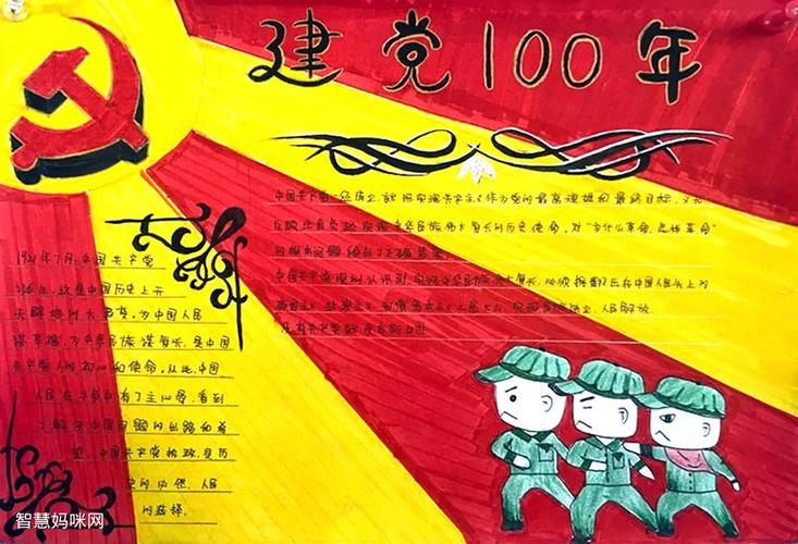 小学生庆党100周年手抄报图片