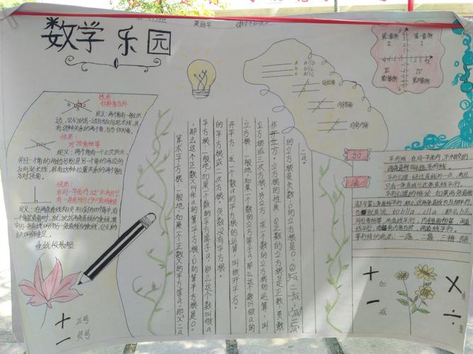 封开县南丰中学初中数学手抄报展览第一期