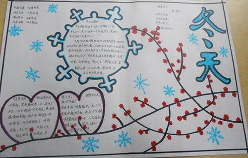 冬天手抄报三分钟搞定冬天手抄报小朋友们一起来画吧