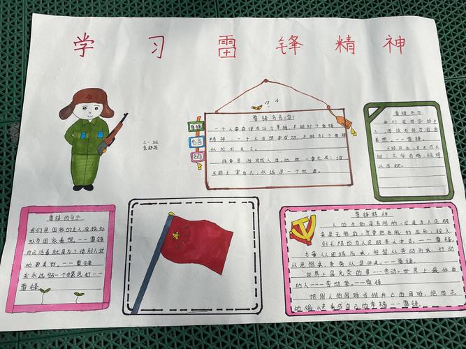 学习雷锋精神争做新时代好少年原兴街道北街小学学雷锋手抄报