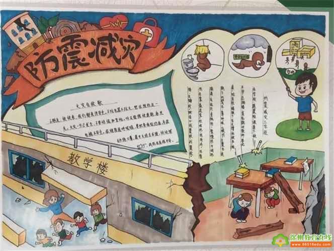 地震手抄报版面设计图大全手抄报模版小学生地震逃生手抄报内容防震