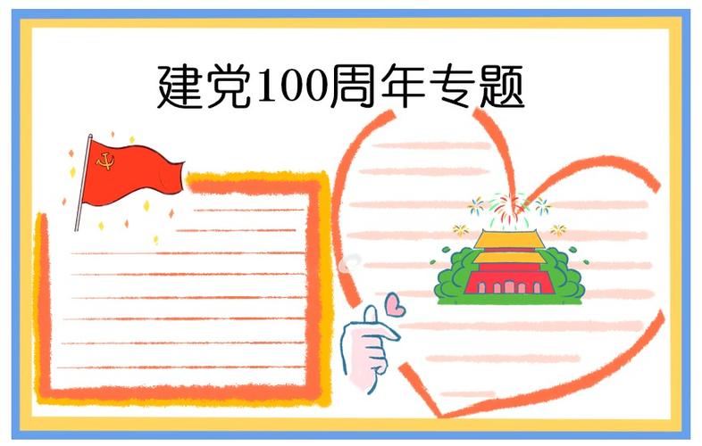 2021建党100周年手抄报党的生日小报图片