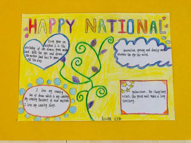 萍乡恩信实验学校小学部celebrate the national day主题手抄报活动