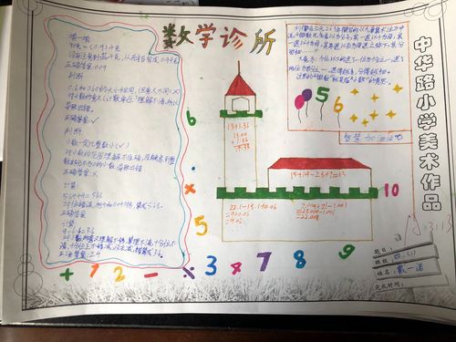 中华路小学四年级一班的数学手抄报精彩呈现