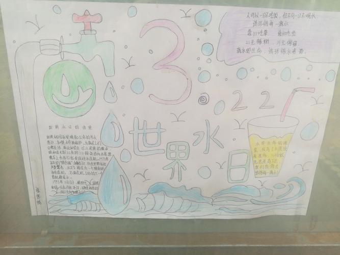 东闾小学2018世界水日手抄报展