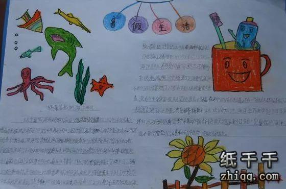 抄报主题丰富多彩的课余生活小学生暑假生活手抄报三年级我的课余生活