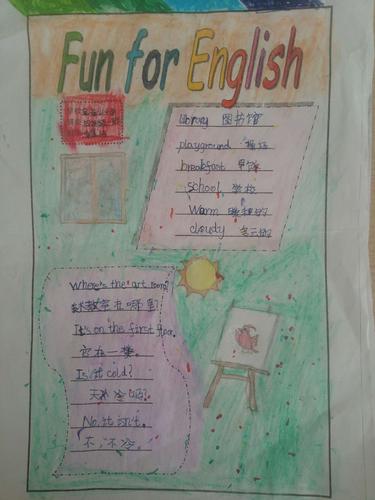 fun for english 4年级1班假期英语手抄报