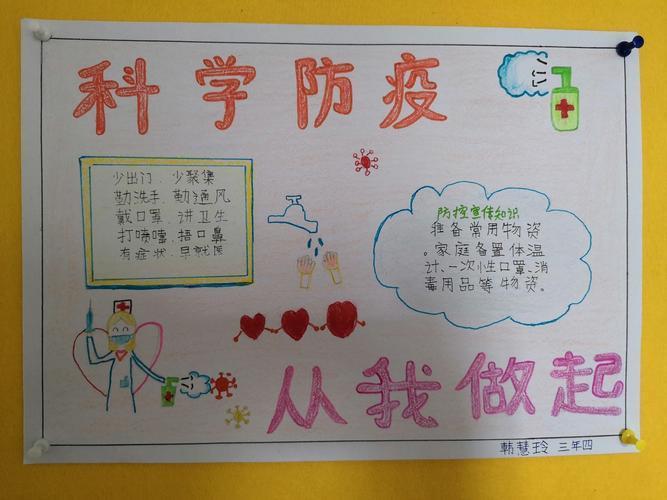 防疫有我小学生手抄报小学生手抄报