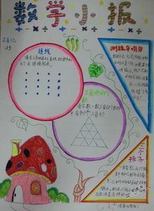 简单的数学手抄报数学创意四年级手抄报 数学四年级手抄报轴对称和轴