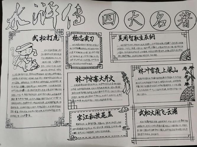 品味经典名篇 走进水浒英雄九年级《水浒传》手抄报设计大赛