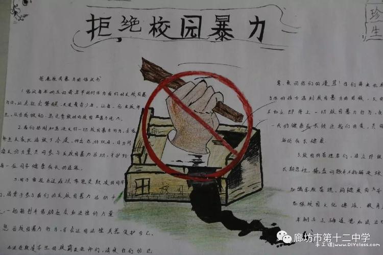 向校园欺凌sayno手抄报校园手抄报