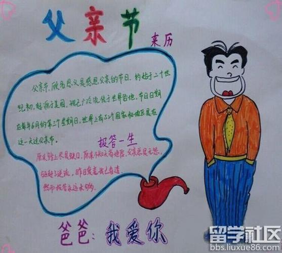 怎么画送给爸爸的手抄报怎么画手抄报