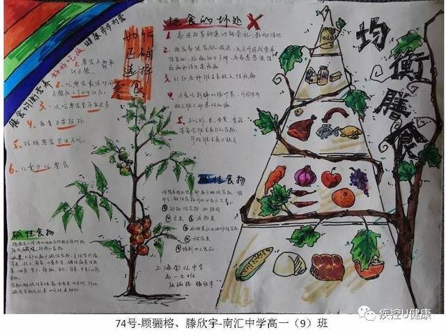 膳食均衡营养健康步步为营看中小学生手抄报大比拼