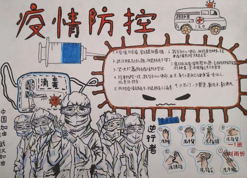 众志抗疫情 书画表心声岳各庄中学主题绘画创作活动 写美篇手抄报