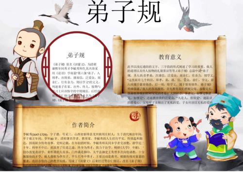 卡通弟子规小报手抄报电子小报word小报.docx