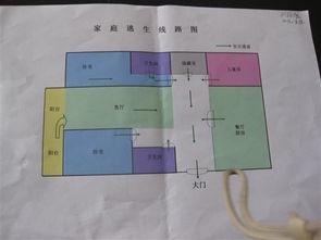 一室一厅家庭逃生路线图手抄报 家庭手抄报