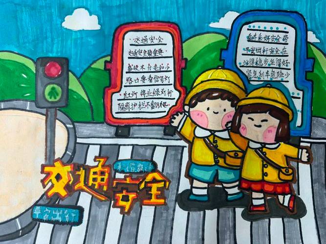 法润平安 文明相伴 | 小学生交通安全手抄报优秀作品展