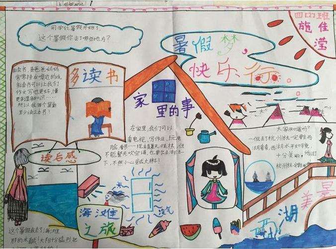 小学生暑假手抄报图片大全小学生暑假手抄报暑假手抄报图片大全