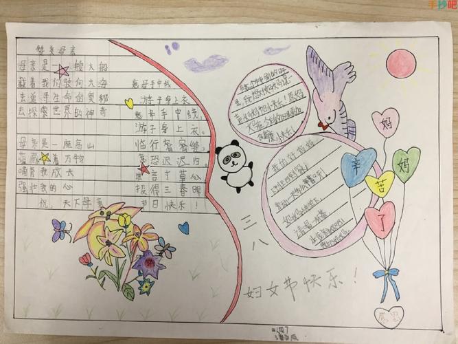 2018小学生三八节手抄报资料