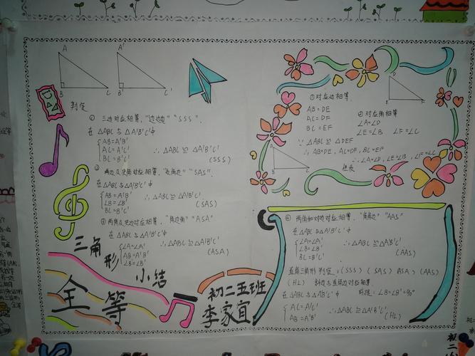 八年级上册数学的手抄报四年级上册手抄报