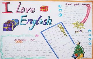 我爱英语手抄报一等奖iloveenglish3