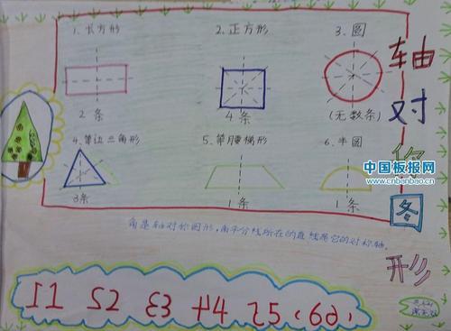 图形的运动手抄报怎样做四年级数学图形手抄报展示小学二年级体育手