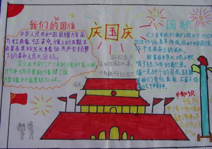 庆中秋的手抄报小学生国庆节手抄报图片迎国庆祝祖国节日快乐手抄报欢