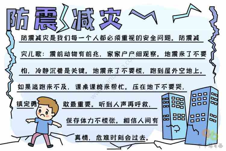 防震减灾手抄报内容防灾减灾手抄报简笔画