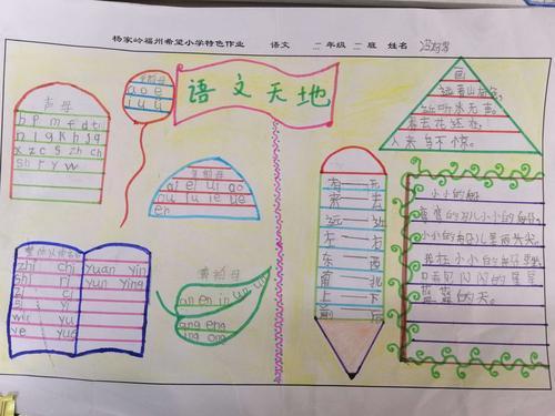 杨家岭福州希望小学一年级一班语文手抄报二年级语文园地手抄报 二