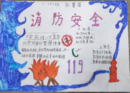 抄报三年级获奖作品三年级消防安全手抄报小学生三年级防火主题手抄报