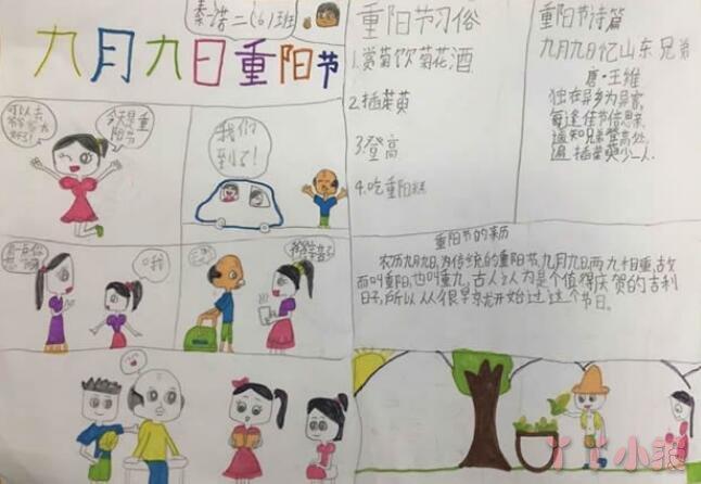 关于九九重阳节手抄报图片及内容简单易画小学生